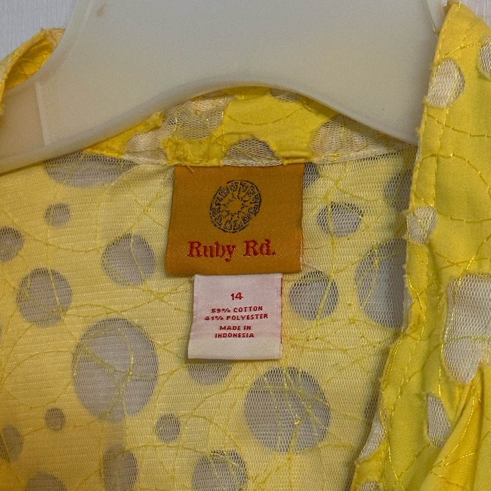 Ruby Rd - Polka Dot Button Down - Sz 14 - image 3